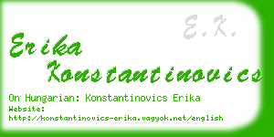 erika konstantinovics business card